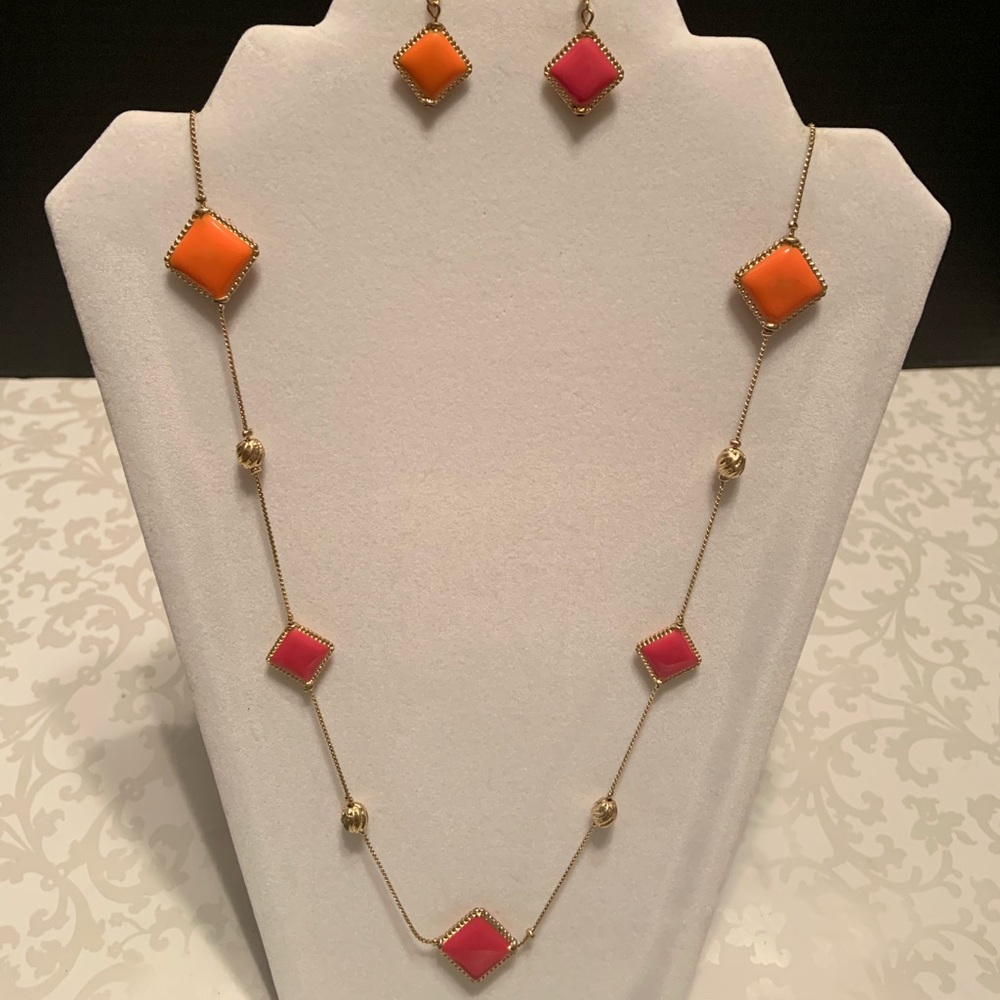 2-pc orange/pink set